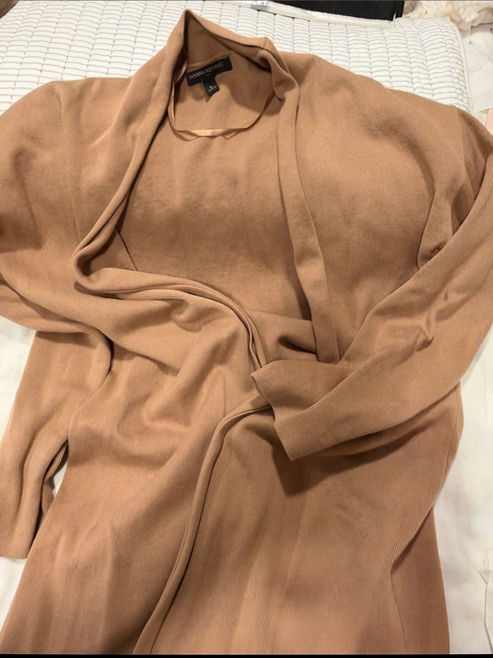 Banana Republic Draped Open Front Cardigan - Camel Brown